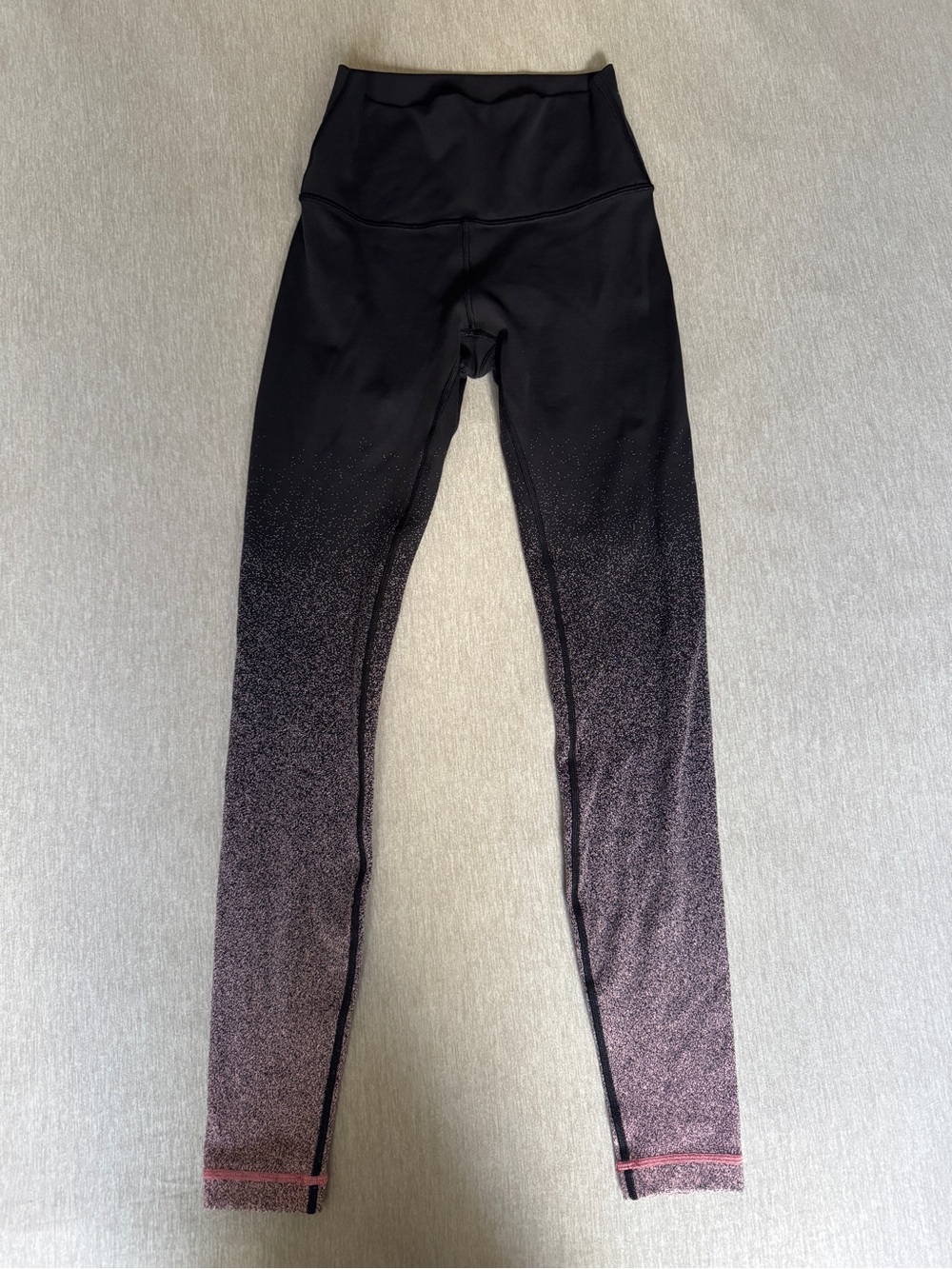 Lululemon Wunder Under Ombre Speckle 28” Black Yum Yum Pink Size 4